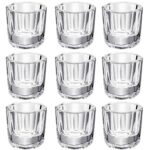 Hioph 10pcs Dappen Dish for Acrylic Nails, Acrylic Powder Holder, Acrylic Glass Jar Dampen Dish Liquid Cup for Nail Art Manicure Care Tools