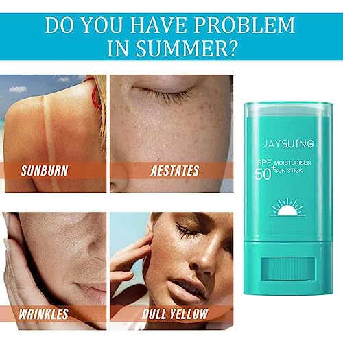 SPF50 Moisturiser Sunscreen Stick,Sheer Dry-Touch Face & Body Stick,Moisturizing Face Serum Sunscreen,for Face & Body, Sweat- & Water-resistant s