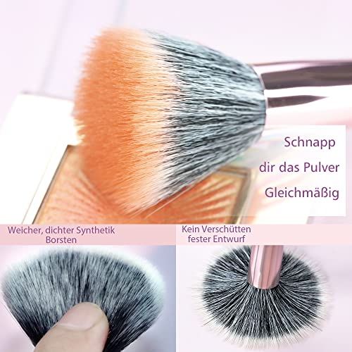 Blusher Brush Powder Brush, Bronzer Brush kabuki makeup brushes Blush Blusher Brush,Flawless Blending Of Powder Cosmetics for Foundation,Powder,H