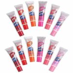 12 pcs Tattoo Magic Color Lip Gloss Sets, 6 Colors Peel Off Lipstick, Lip Stain for Women Peel off Lip Stain Colorful Glossy Lipstick Waterproof