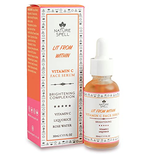 Nature Spell Pure Vitamin C Face Serum 30 ml - Brightens Skin - Minimise Enlarged Pores – Anti Aging Serum for Face - Suitable for All Skin Types