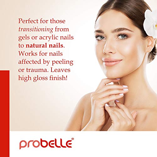 Probelle Nail Strengthener, Nail Strengthening Treatment, Nail Growth and Repair, Stops Peeling, Splits, Chips, Cracks, and Strengthens Nails (Cl