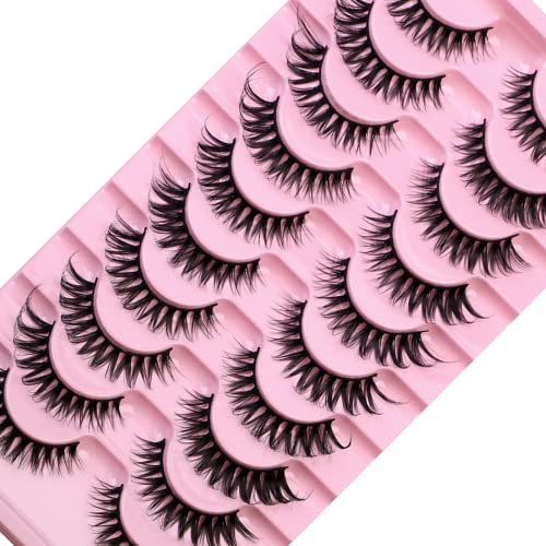Shoprox False Eyelashes, Russian Strip Lashes, Fluffy Eyelashes Perfect for Parties, Weddings, Birthday Gifts, Eye Lashes for Every Type of Eyes,