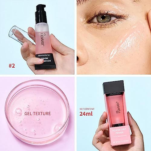 Power Grip Primer - Hydrating Primer Makeup - Colour Corrector Quick - Gel Based Smooth Skin Tone Moisture Beauty Face Cosmetic - Infuse with Hya