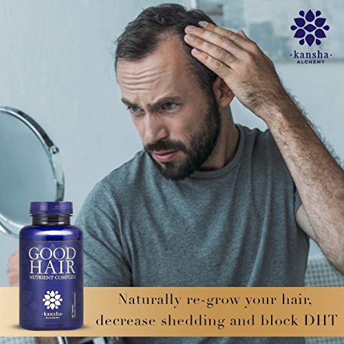 Good Hair Growth Vegan Vitamins with DHT Blocker and 5,000 mcg Biotin to Stop Hair Loss in Men and Women - Biotin Tablets for Hair and Nails 60 T