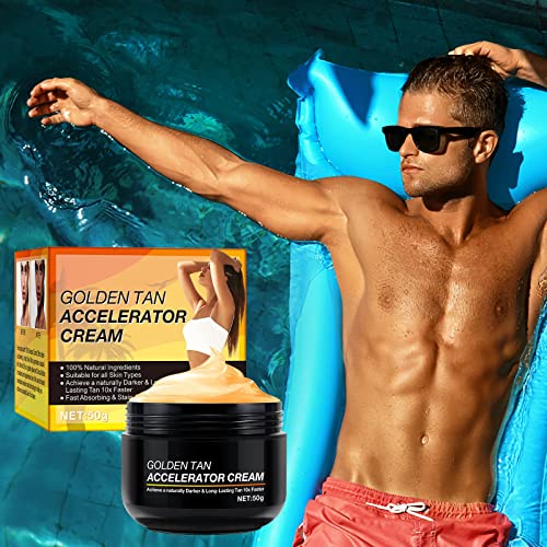 Brown Tanning Accelerator Creams, Brown Tanning Creams, Carrot Oil Tanning Creams for Sunbeds, Natural Ingredients Intensive Tanning Gel for Outd