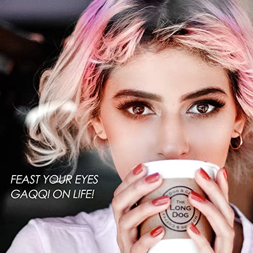 GAQQI Lash Clusters 48pcs Lashes DIY Lash Extension Individual Eyelash Cluster Wide Band at Home - Cosplay - Synthetic Artificial Soft Reusable F