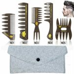 Amelar 5 PCS Hair Comb Styling Set Barber Hairstylist Accessories,Professional Shaping & Wet Pick Barber Brush Tools, Anti-Static Hair Brush for