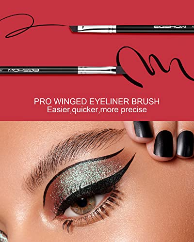 Eyeliner Brush, EIGSHOW Precision Eye Liner Makeup Brush, Angled Eyeliner Brush, Ultra Thin Slanted Flat Angle, Cruelty-Free Synthetic Bristles,