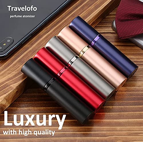 Perfume Atomiser Spray Bottle, Travelofo Mini Perfume Bottles, Travel Perfume Bottle Refillable Spray, 5ml Leak Proof Perfume Dispenser Atomisers