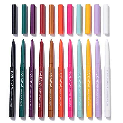 Coloured Eyeliner Liquid Eyeliner, Matte Eyeliner Pencil, All Day Long-Lasting Eye Liners Waterproof Sweat Resistant Eyeliner Pencil for Makeup T