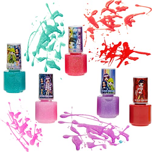 Rainbow High - Townley Girl Peel- Off Nail Polish Activity Set for Girls, Ages 6+ With 15 Nail Polish Colors with Toe Spacers and Nail Stickers,