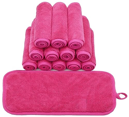 BloomSesame Makeup Remover Cloths for Face, Eye, Lips - Reusable Makeup Remover Pads Soft Microfiber Facial Cleansing Cloths 5 x 5 inch 6 Pack (D