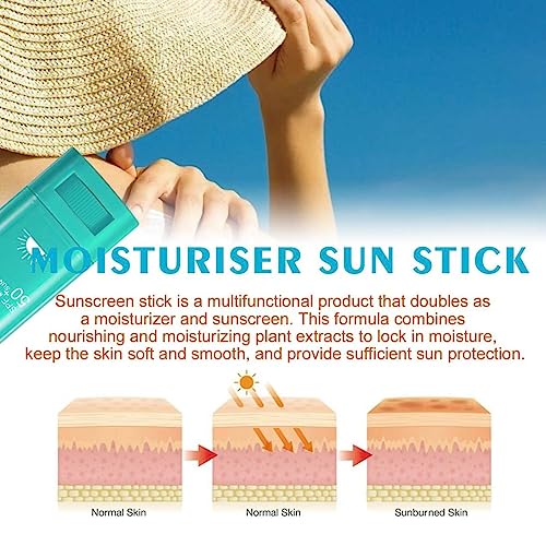 SPF50 Moisturiser Sunscreen Stick,Sheer Dry-Touch Face & Body Stick,Moisturizing Face Serum Sunscreen,for Face & Body, Sweat- & Water-resistant s