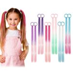 Dreamlover Hair Extensions for Braiding Kids, Coloured Hair Extensions for Kids, Girls Hair Accessories, 12 Pieces