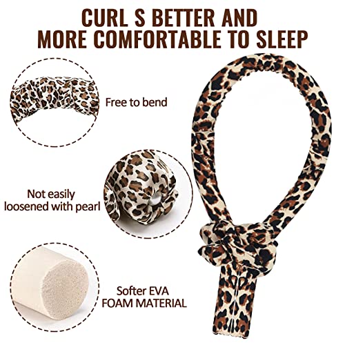 Heatless Curling Rod Headband, Heatless Hair Curling Set with Hair Clips, Scrunchie, Combs and Silk Storage Bag, Hair Curlers Lazy DIY Hair Styli