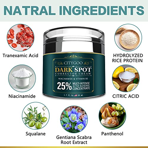 Dark Spot Remover for Face and body, Dark Spot Corrector Cream-for Dark Spots, Sun Spots, Age Spots, Hyperpigmentation and Even Skin Tone-1.7 Oz