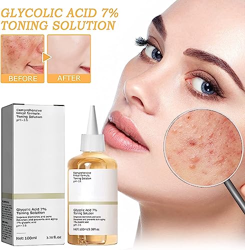 Glycolic Acid 7% Toning Resurfacing Solution,Ordinary Glycolic Acid Toning Solution,Exfoliate, Brighten,and Rejuvenate Your Skin
