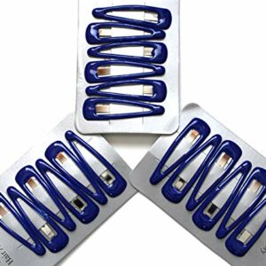 18 x Royal Blue Sleepy Clips/ Snap Clips/ Hair Clips - School Colours