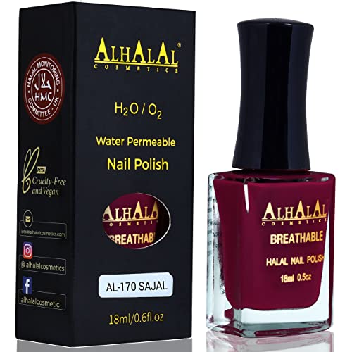 Halal Nail Polish - Nail Varnish Polish Soak Off Gel Nail Paint Art Polish - Water Permeable Red White Nail Enamel- Glossy Halal Gel Nail Polish