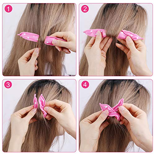 Locisne 40pcs=5 Color*8pcs Flexible Foam Sponge Hair Curlers, No Heat Hair Curlers Magic Pillow Soft Rollers Hair Care DIY Styling Tools Comfy to