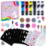 Creamify Temporary Glitter Tattoo Kit - 36PCS Glitter Tattoo Set for , Neon Face Body Paints Fluorescent, Temporary Tattoo Stencils, Arts Glitter