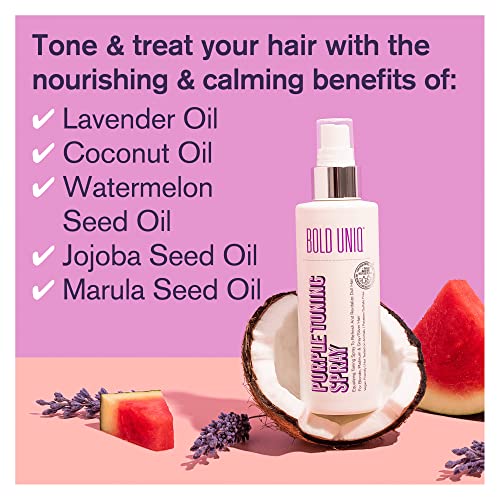 Blonde Toner Spray. Purple Leave In Toning Hair Treatment to Remove Brassy Surface Tones in Blonde, Platinum & Gray/Silver Hair. Paraben & Sulpha