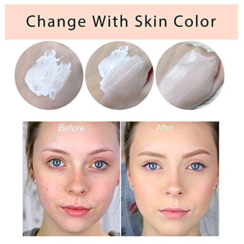 Colour Changing Foundation, (2Pcs) Flawless Color Changing Foundation Makeup Base Moisturizing Liquid Foundation for Women, Concealer Cover, Girl