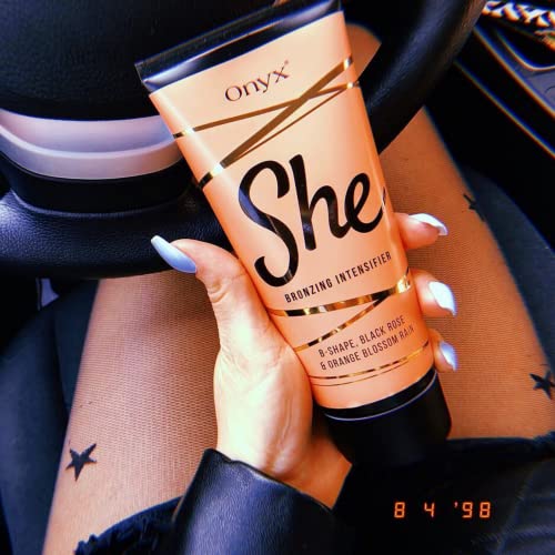 Onyx SHE Sunbed Lotion for Women - Tanning Accelerator & Bronzer Cream for Fair Skin - Skin Moisturiser & Anti-Aging Complex