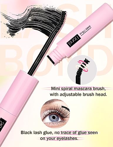 Lash Glue Eyelash Bond and Seal Waterproof Cluster Lash Glue, Lash Bond and Seal for Eyelashes Extensions 48h Long Lasting Lashes Glue for DIY Fa