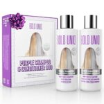 Purple Shampoo & Conditioner Set. Removes Brassy Yellow Tones. Lightens Blonde, Platinum, Ash, Silver & Grays. Moisturizes Dry & Damaged Hair. Pa