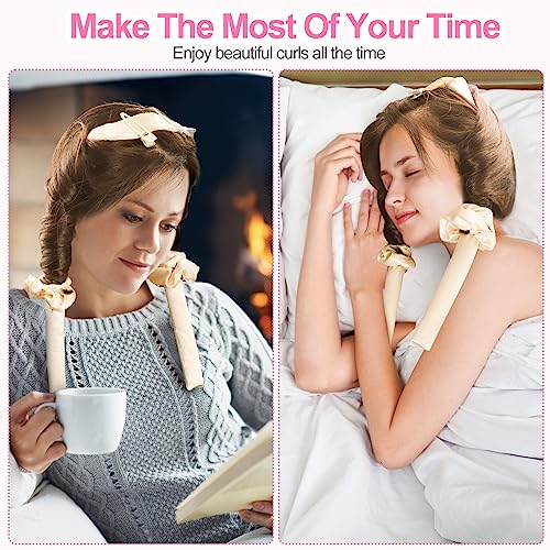 Heatless Hair Curler, Heatless Curls Headband, Satin Heatless Curling Set, Overnight Curls Headband, Create Flawless Classic Curls without Heat