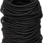 40 Pcs Strong Hair Bobbles, Elastic Hair Bands, Black Hair Ties, 4mm