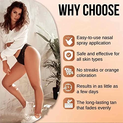 BronzeMist Tanning Nasal Spray,2pcs Self Tanning Nasal Spray,Sunless Tanning Mist,Summer Color Sunless Self Tanning Mist for All Skin Tones