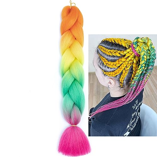 Braiding Hair Extensions Braiding Hair Fashion Synthetic Braid Hair Extensions for Women Braiding Coloured Hair for Braiding DIY Wigs Cosplay (Bl