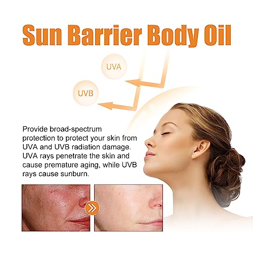 Sun Shield Body Glow SPF 50 - Protection Hydrating Sheer Sunscreen - Glitter Sunscreen Gold Shimmer Mica - Sweat and Water Resistant (1Bottle)