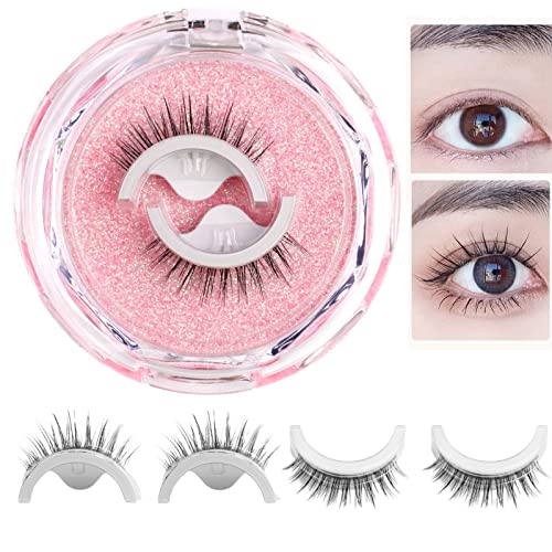 Self Adhesive Eyelashes Reusable False Eyelashes,Pre Glued Eyelashes,Reusable Adhesive Eyelashes,Stick on Eyelashes,Reusable Eyelashes Self Adhes