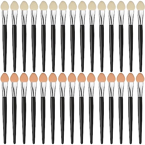Eyeshadow Applicators, 30 Peces Eyeshadow Brush Sponge Brushes Makeup Applicator 7.5 cm/3 Inch Reusable Foam Tip Makeup Eye Shadow Applicator Bru