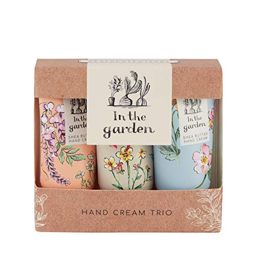 Heathcote & Ivory In The Garden Hand Creams Trio in Gift Box | Shea Butter & Essential Oils | Cruelty Free & Vegan Friendly | Travel Friendly Siz