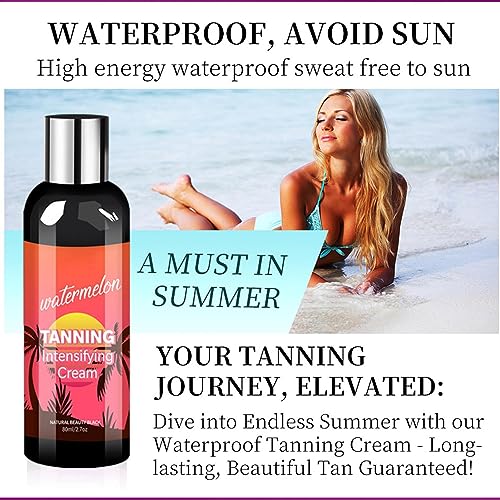Self Tanning Lotion,Moisturizing Sun Tanning Lotion | Watermelon Flavor Outdoor Sun Tanning Cream For Sunbeds & Outdoor Sun Faster Tanning Toilet