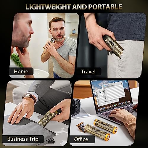 Beard Trimmer Men,Mini Hair Clippers for Men 3 in 1 Cordless Rechargeable Mini Nose Hair Trimmer Shaver Set for Barbers and Home,USB Zero Gapped
