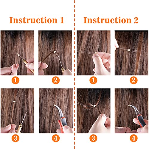 Duufin 2500 Pieces Hair Extensions Micro Links Rings Beads 5.0mm Silicone Lined Beads in 5 Colours for Women Men Hair Feather Extensions