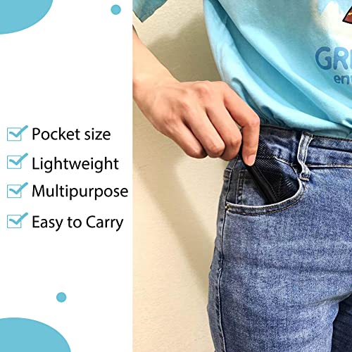 Hair Comb, 2Pcs Plastic Pocket Combs Black Hair Combs Fine and Wide Tooth Dressing Comb Heat Resistant Anti Static Hairdressing Styling Combs for