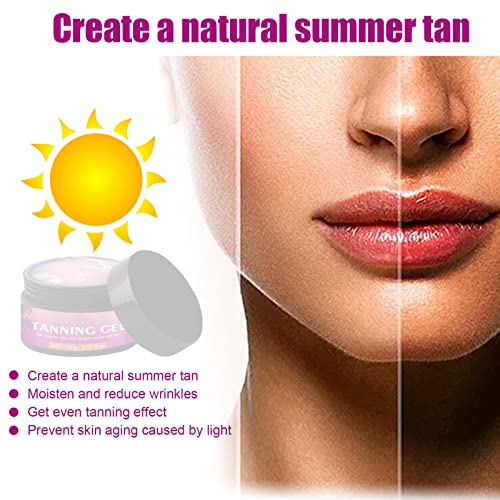 Intensive Tanning Luxe Gel,100G Peach Flavor Brown Tanning Gel,Brown Premium Tanning Accelerator Cream, Self Tanner Oil,Tanning Accelerator Gel,E