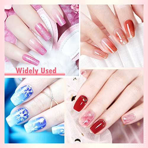 Qufiiry Nail Sponges for Ombre, Sponge Nail Art Brush, Double Headed Ombre Nail Sponge with 4 Replacement Heads, for Gradient Nail Design