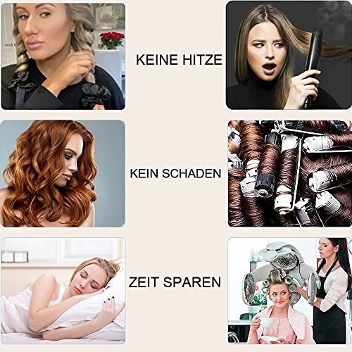 Heatless Curlers Headband,6pcs Heatless Hair Curlers, Heatless Curls,Hair Curler No Heat, Overnight Sleeping Self Grip Hair Roller Waves with Hai