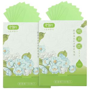 200 Sheets Makeup Blotting Paper, Soft Face Oil Blotting Paper Bamboo Charcoal Oil Blotting Paper Green Tea Oil Absorbing Tissues Paper Oil Contr