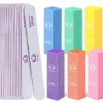16Pack Nail File and Buffer Set, Capularsh 10PCS 100/180 Grit Nail Files Double Sided Emery Board, 6PCS Four Sided 120 Grit Fingernal Buffing Fil