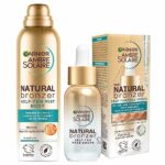 Garnier Ambre Solaire Natural Bronzer, Natural Self-Tan Duo, Tan Drops for Face (30ml) & Tan Mist for Body (150ml), Vegan, Approved by Cruelty Fr