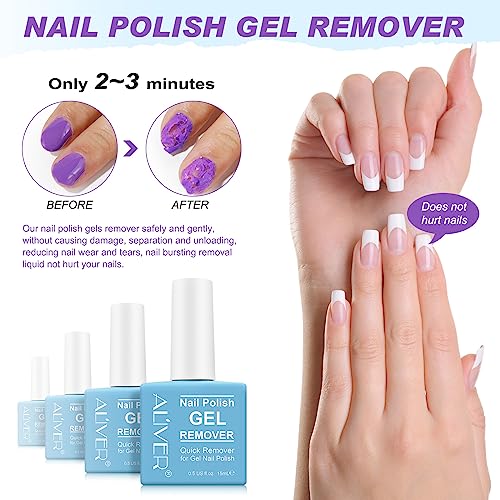 Gel Nail Polish Remover - Gel Polish Remover for Nails in 2-3 Minutes, Not Hurt Nails, No Need for Foil, Soaking or Wrapping, Quickly & Easily Re